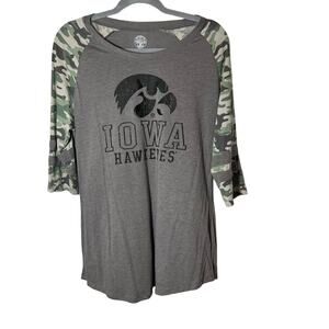Rivalry Threads Iowa Hawkeyes 3/4 Sleeve Tshirt Size Large